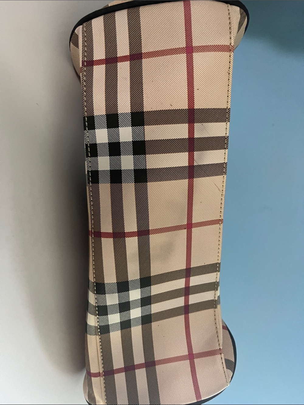 Classic Plaid Satchel Handbag in Beige - Picture 15 of 16